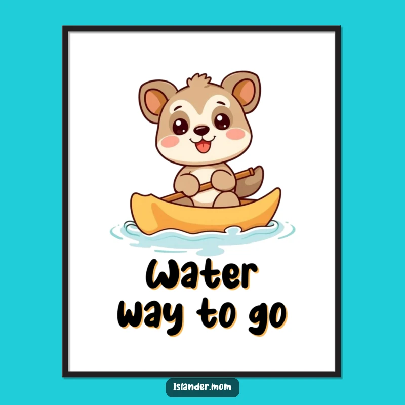Funny Animal Canoe Poster: Bring Adventure and Smiles to Your Walls