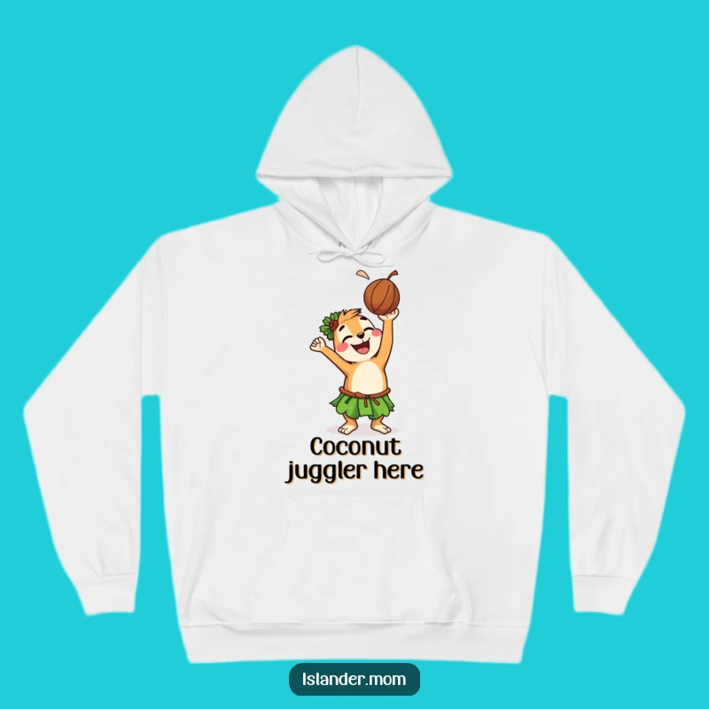 Cozy Funny Islander Animal Hoodie: Coconut Toss Warmth, Perfect Hilarious Gift