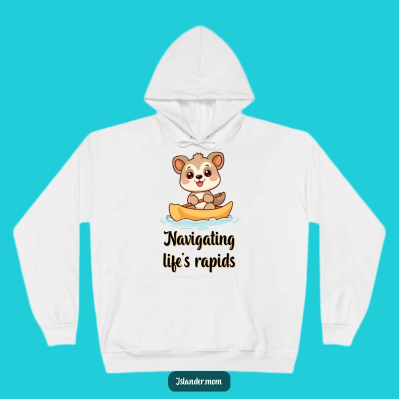 Funny Animal Canoe Hoodie: Cozy Up with a Smiling Paddler