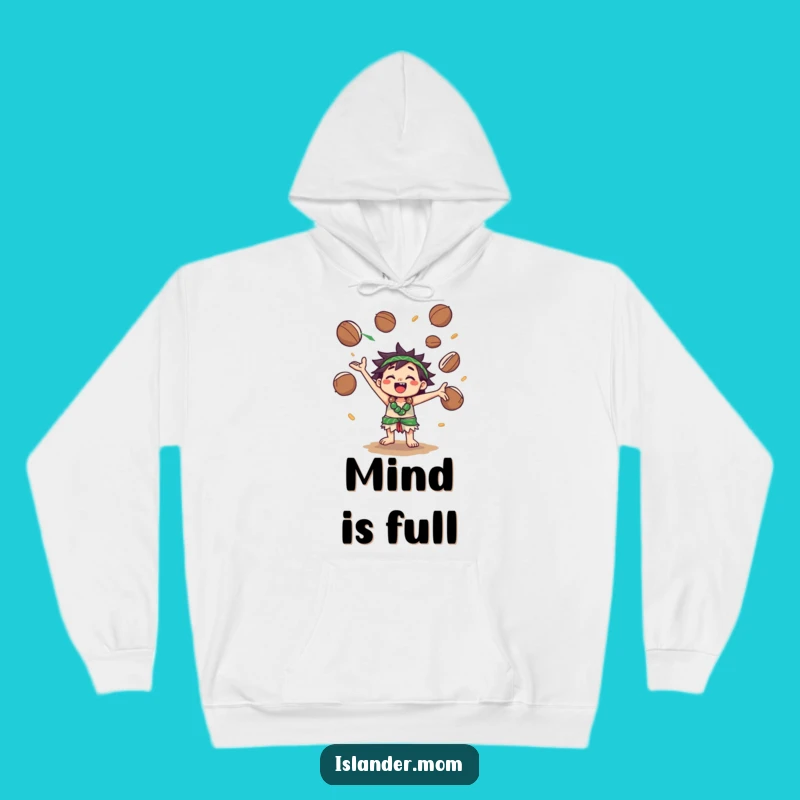 Cozy Funny Kawaii Islander Coconut Juggling Hoodie: Warm & Witty Island Gift