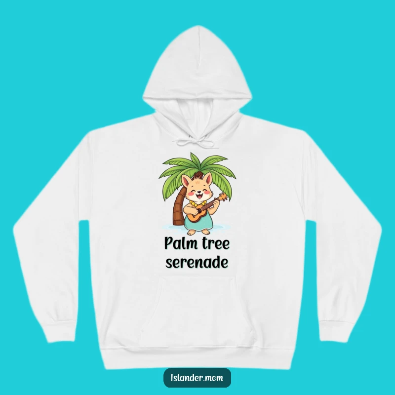 Cozy Islander Mom Animal Ukulele Hoodie - Funny Tropical Music Gift!