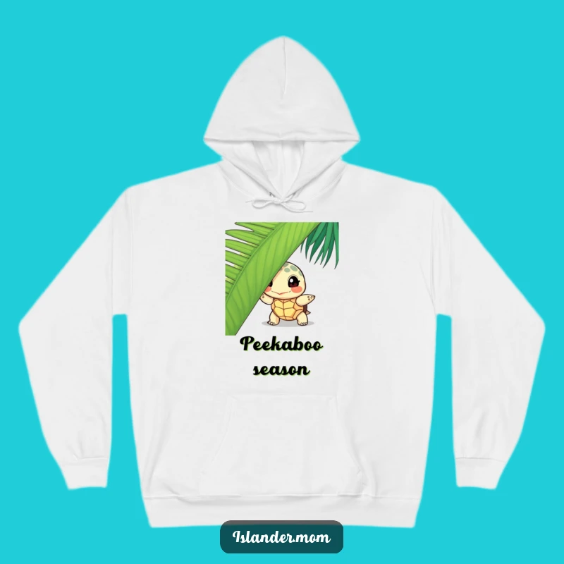 Funny Turtle Peek Hoodie: Cozy Comfort with Island Charm