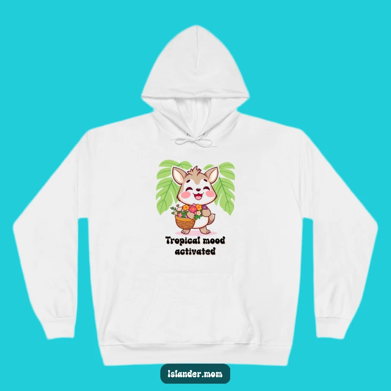 Cozy Funny Islander Animal Hoodie: Tropical Flower Carrier, Your Perfect Humorous Gift