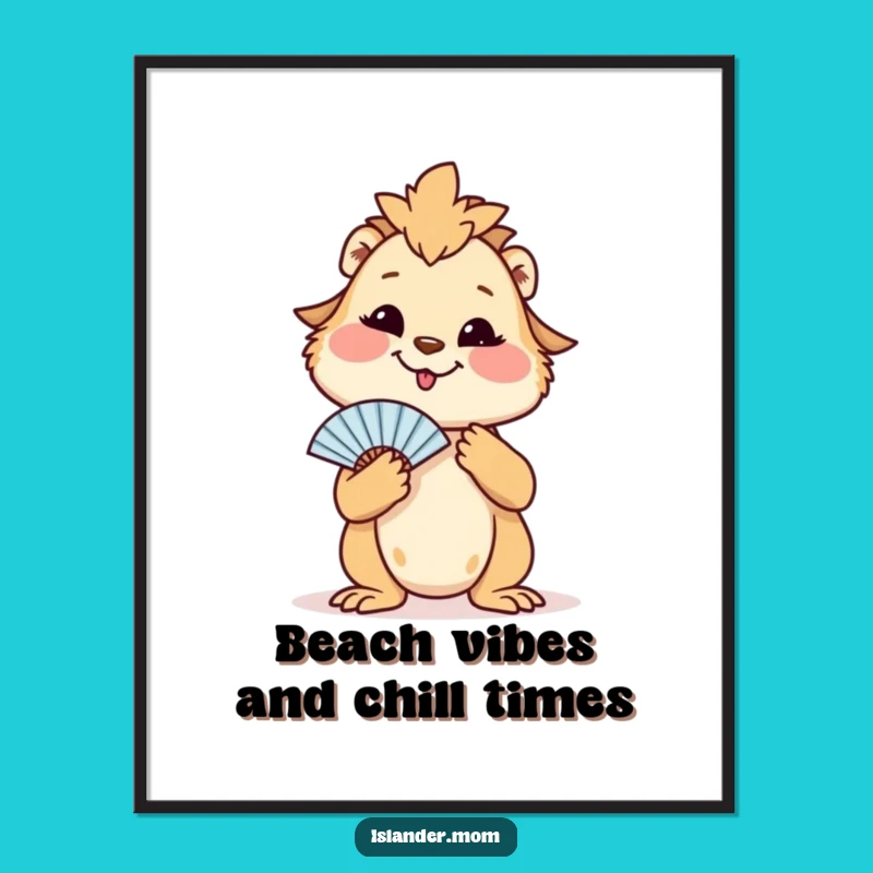 Free Printable Wall Art: Funny Islander Mom Fanning Herself, Cool Downloadable Decor