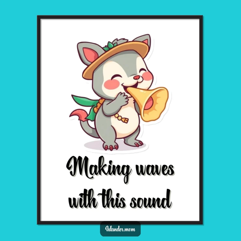 Free Printable Wall Art: Conch Shell Islander Animal - Tropical Call Download Decor