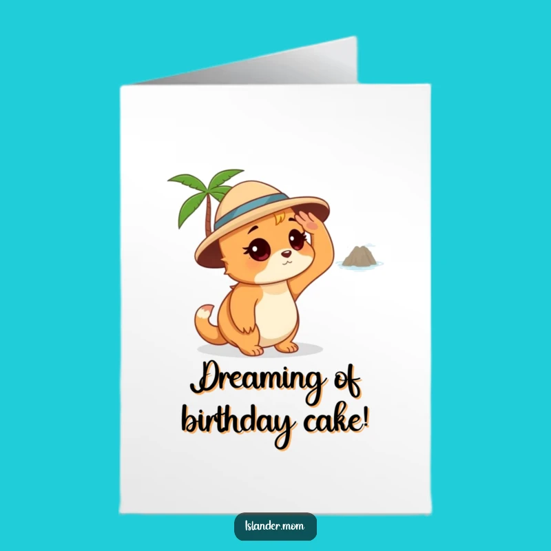 Free Printable Birthday Card: Islander Mom Distant Island View Greeting