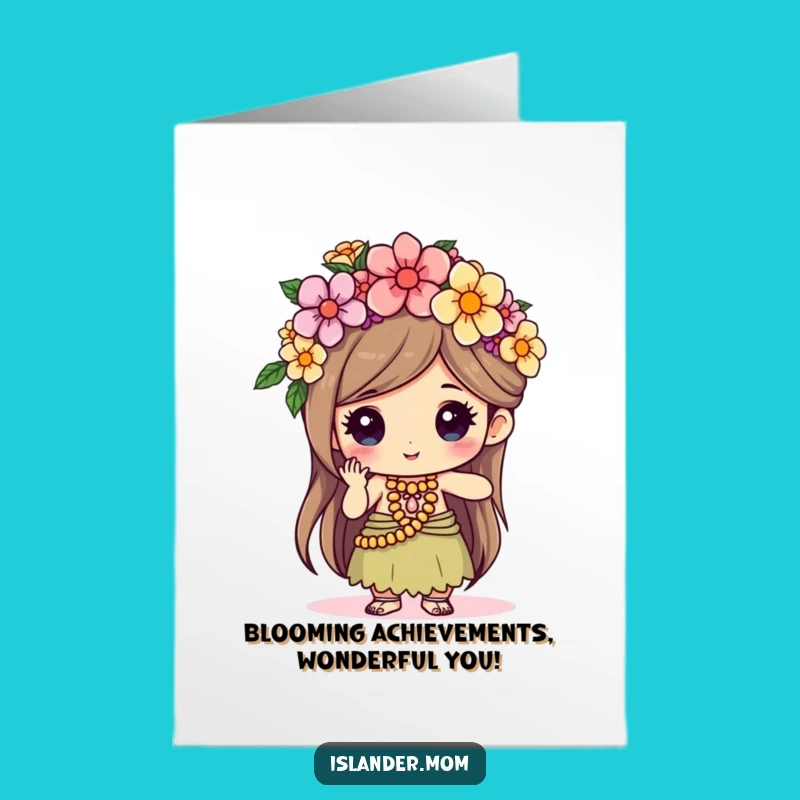 Free Printable Congrats Card: Islander's Floral Creation, Funny Downloadable Gift