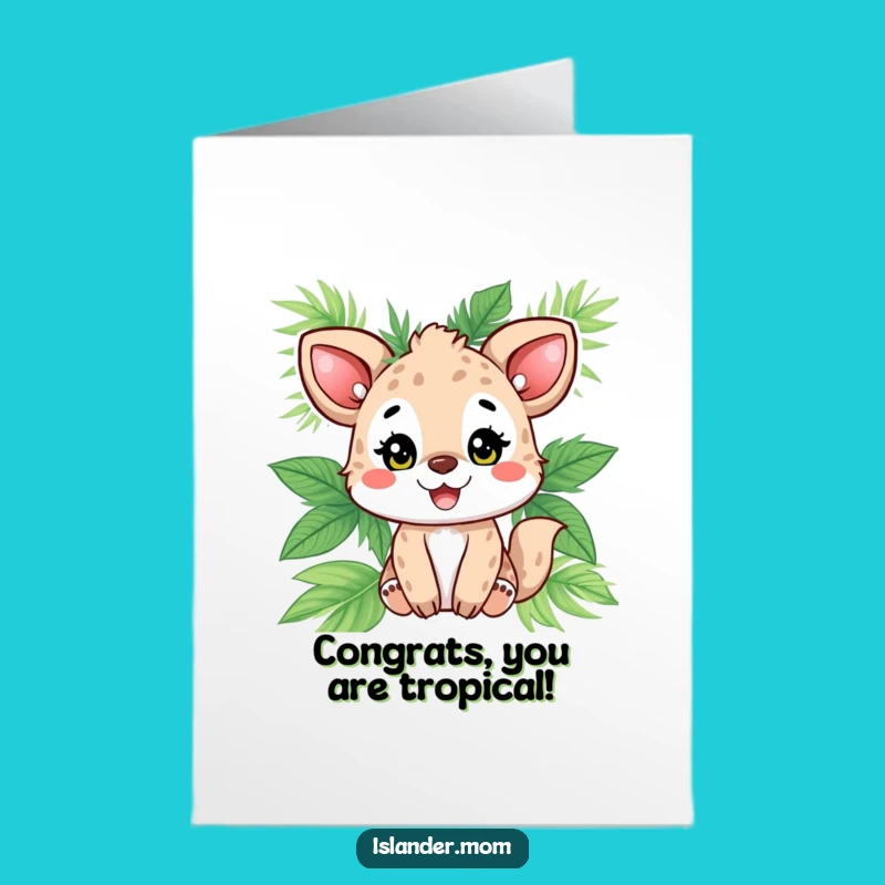 Free Printable Congrats Card: Palm Leaf Joy - Celebrate with Tropical Bliss
