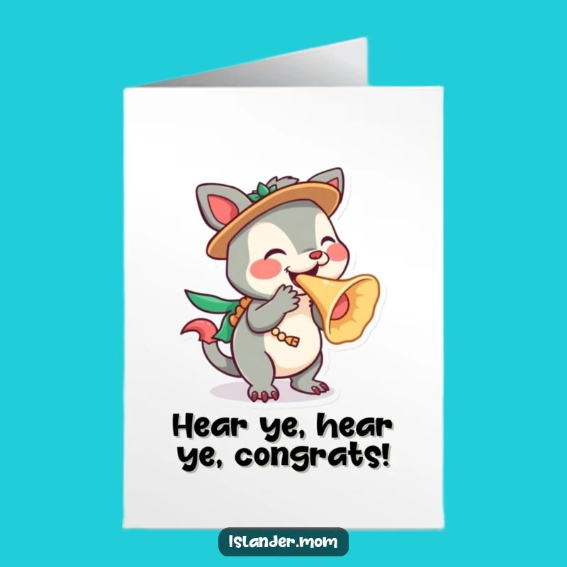 Free Printable Congrats Card: Conch Call Celebration - Islander Animal Blast Download