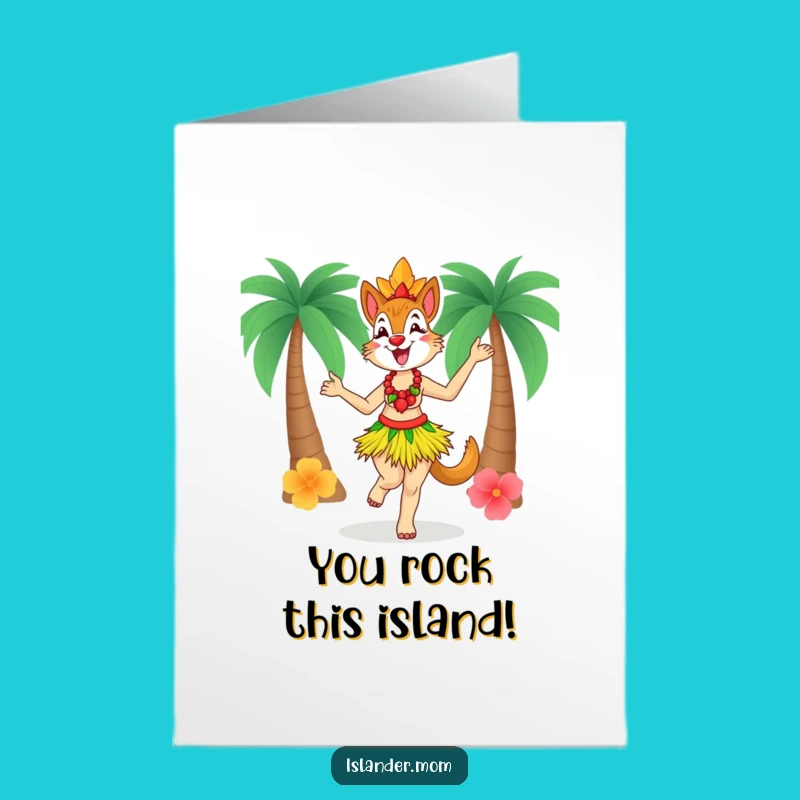 Free Printable Congrats Card: Happy Islander Mom Dance Greeting