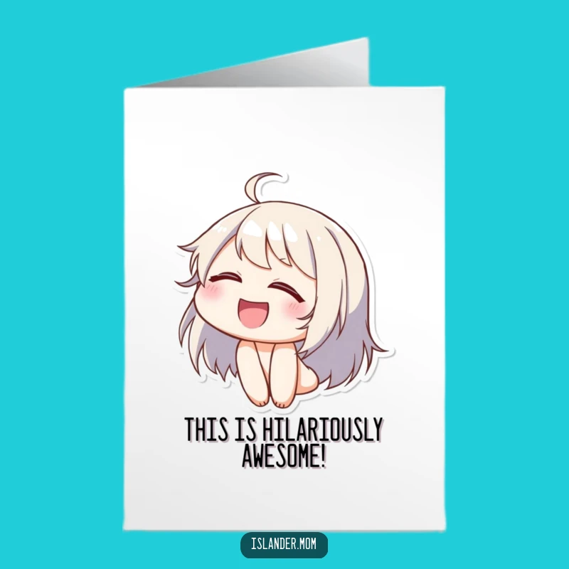 Free Printable Congrats Card: Laughing Character Funny Downloadable Gift