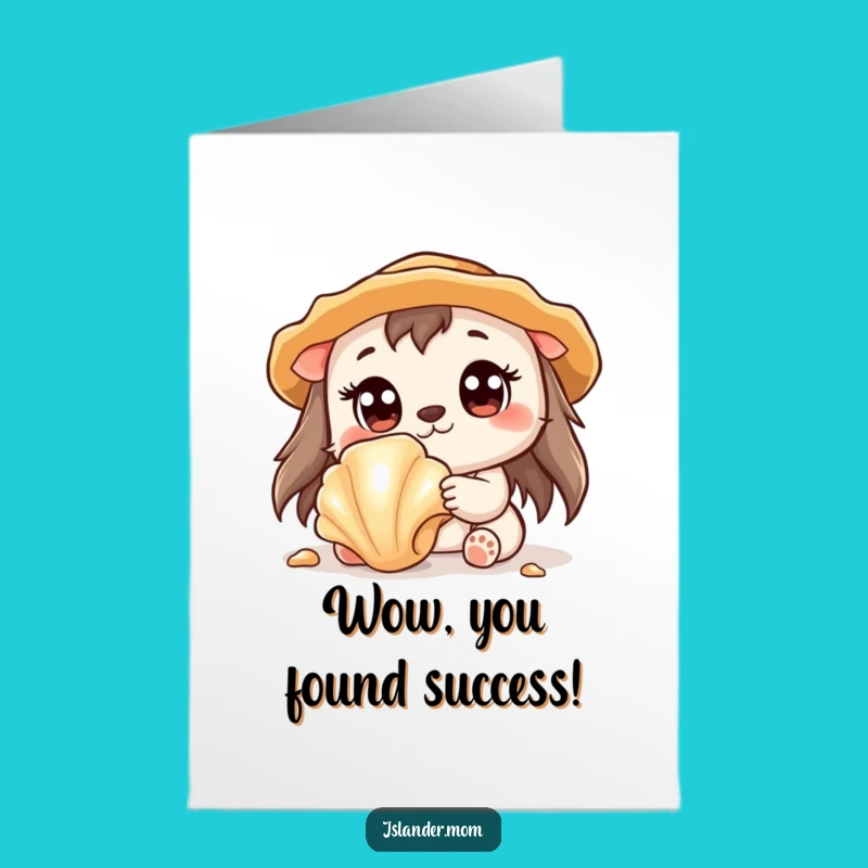 Free Printable Congrats Card: Islander Animal Finds Treasure - Amazing!