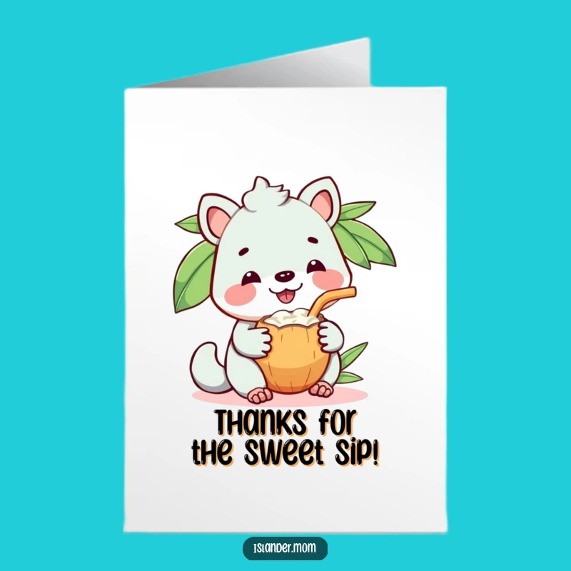 Free Printable Thank You Card: Islander Coconut Share Funny Downloadable Gift