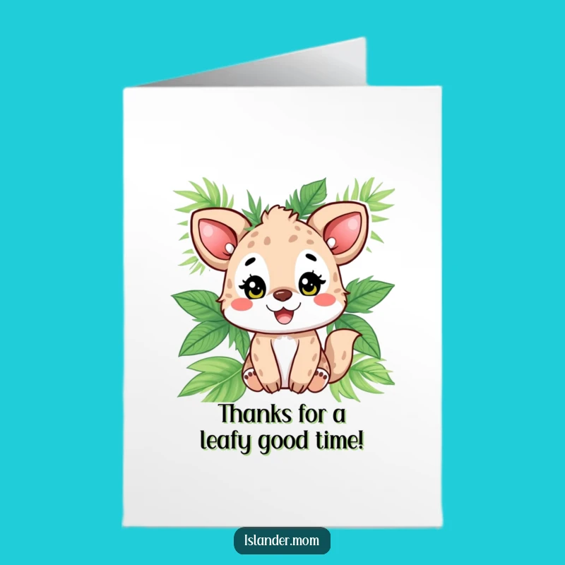 Free Printable Thank You Card: Palm Leaf Thanks - Beaming Gratitude