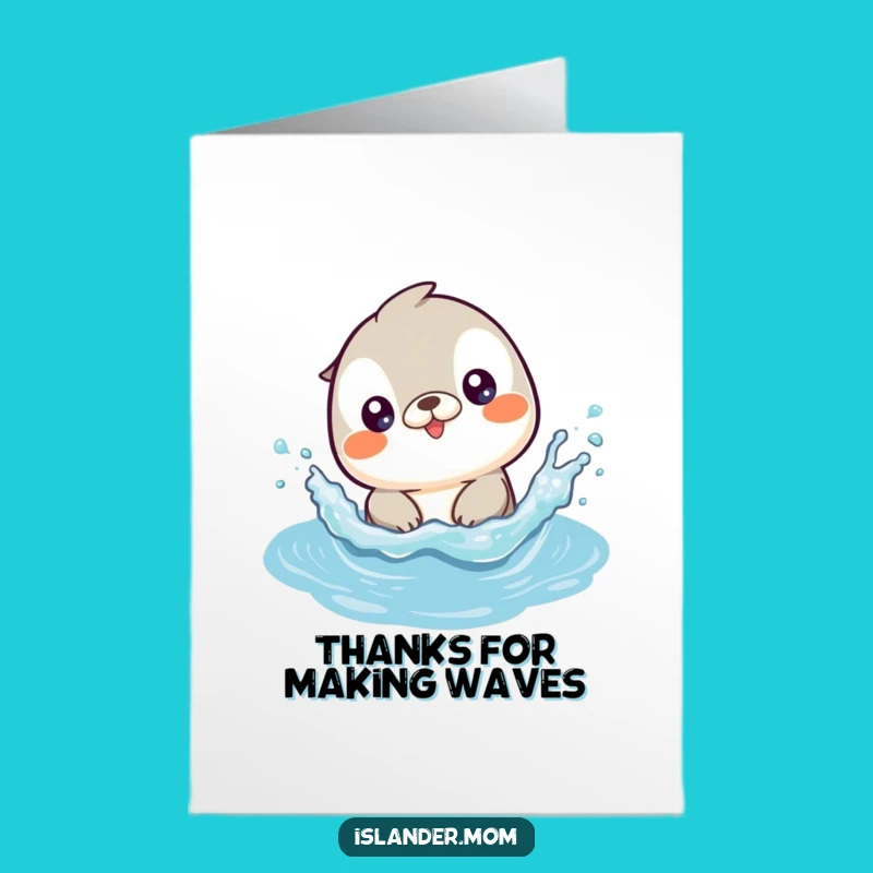 Free Printable Thank You Card: Funny Islander Animal Splash - Appreciate!