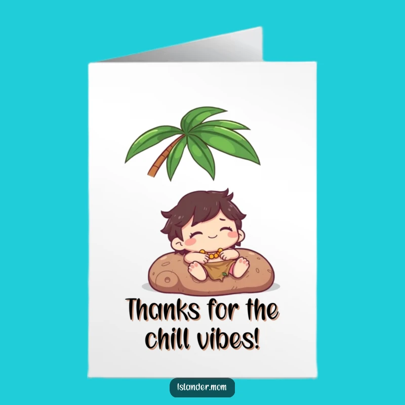 Free Printable Thank You Card: Relaxing Islander Peace - Downloadable Gift!