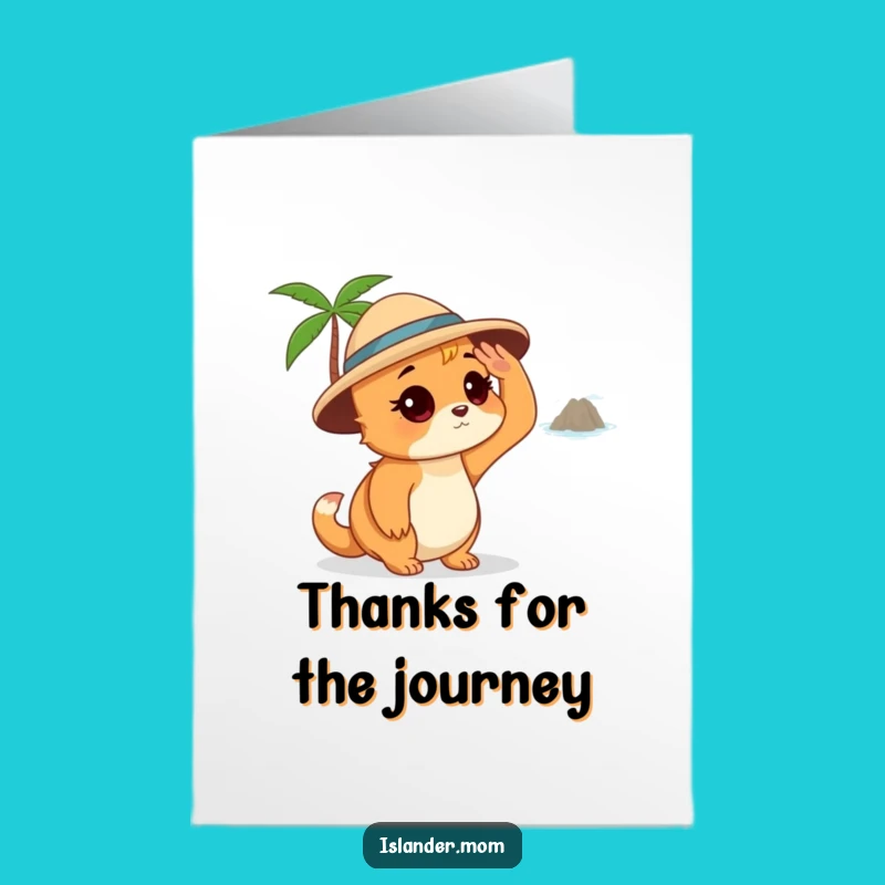 Free Printable Thank You Card: Grateful Islander Mom Island View Greeting
