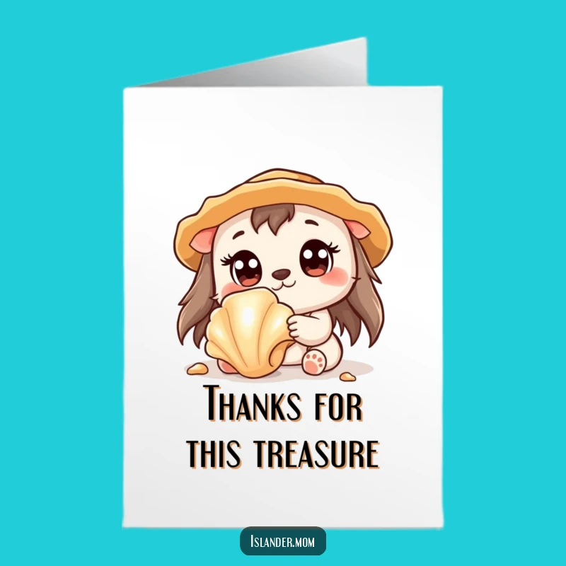 Free Printable Thank You Card: Islander Animal's Seashell Surprise - Thanks!