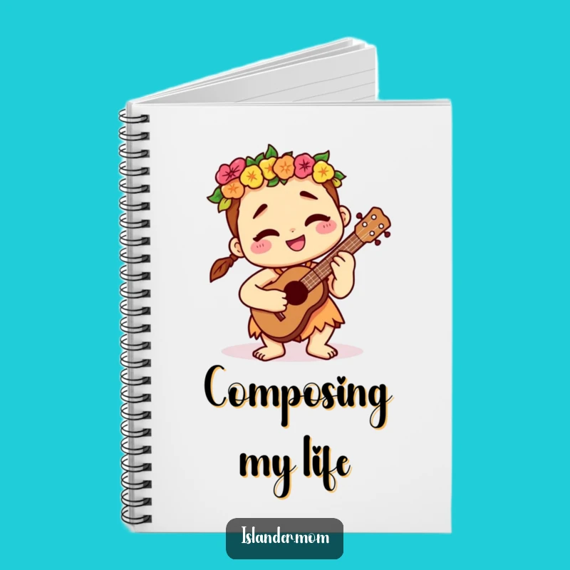 Funny Contented Islander Ukulele Notebook - Journal Your Happy Tunes