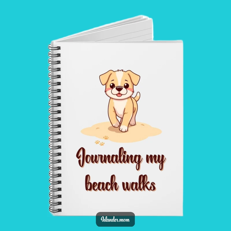 Funny Dog Beach Paw Prints Notebook: Jot Down Beachy Thoughts and Ideas