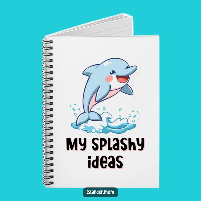 Funny Dolphin Wave Leap Notebook: Playful Ocean Journal Funny Gift