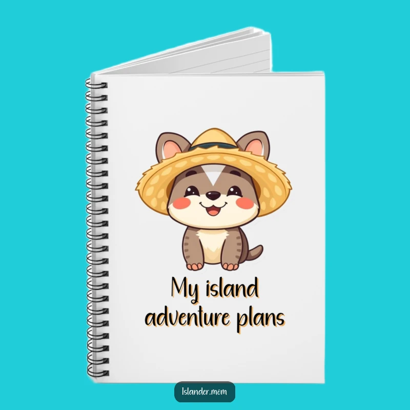 Funny Islander Animal Notebook: Tropical Smiles and Straw Hat Notes