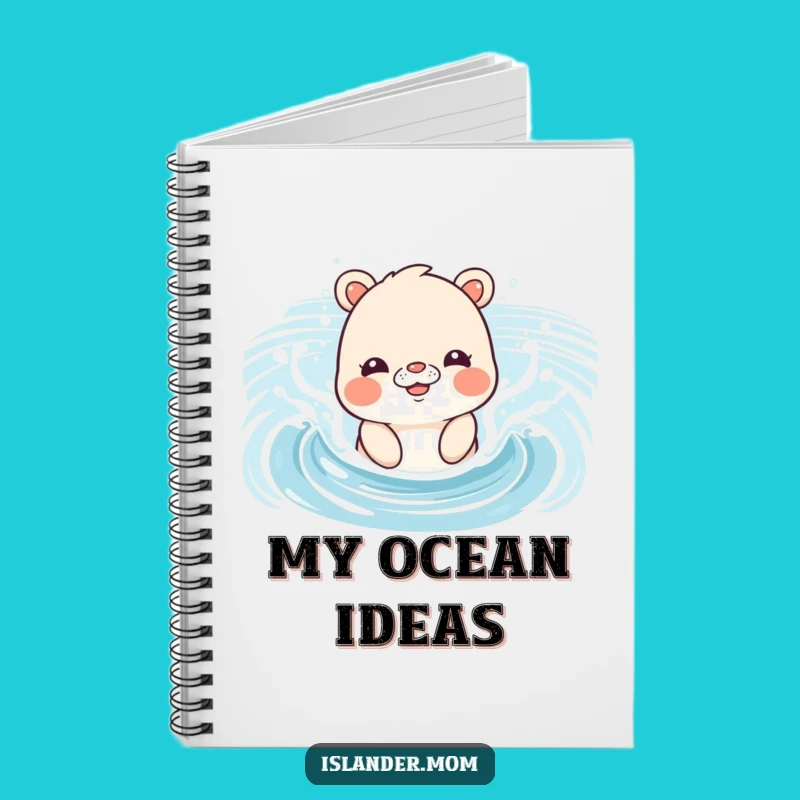 Funny Islander Mom Animal Ocean Splash Notebook - Jot Down Beach Dreams!