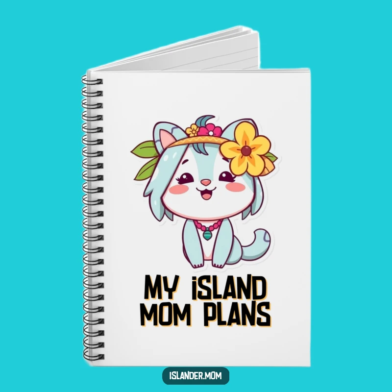 Funny Islander Mom Notebook: Cheerful Aloha, Flower Ear, Journal Fun