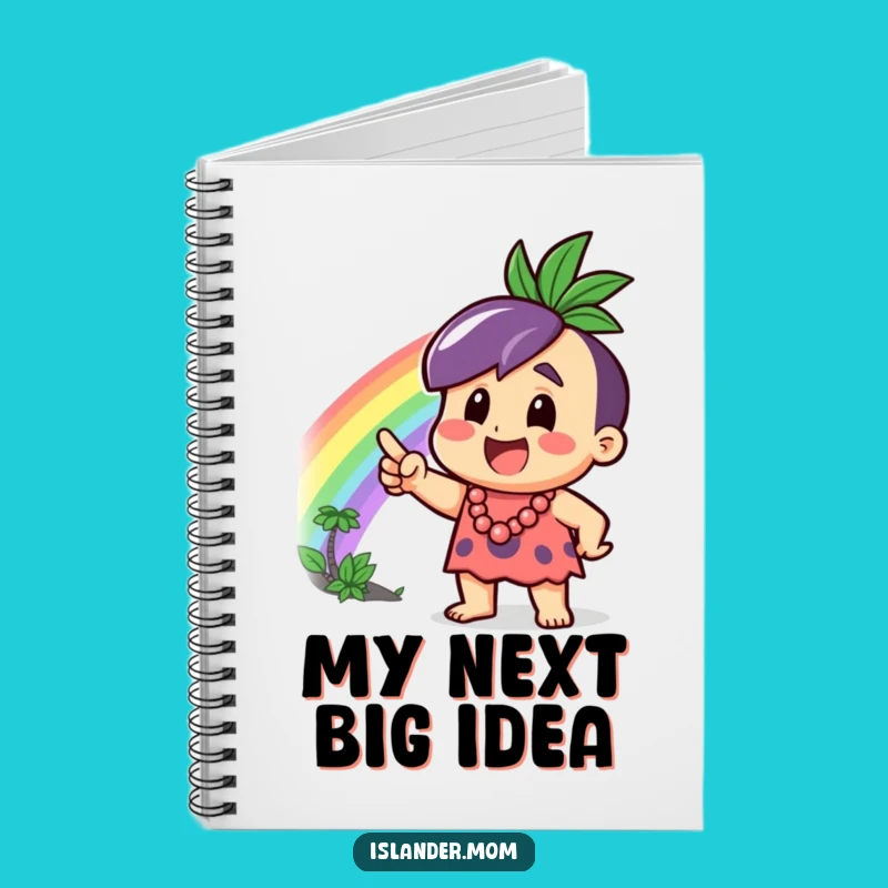 Funny Islander Rainbow Notebook - Perfect for Jotting Down Happy Thoughts