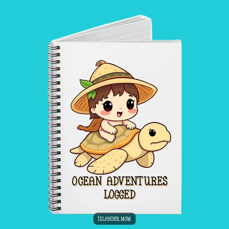 Funny Islander Turtle Rider Notebook: Tropical Adventure Journal, Great Humorous Gift