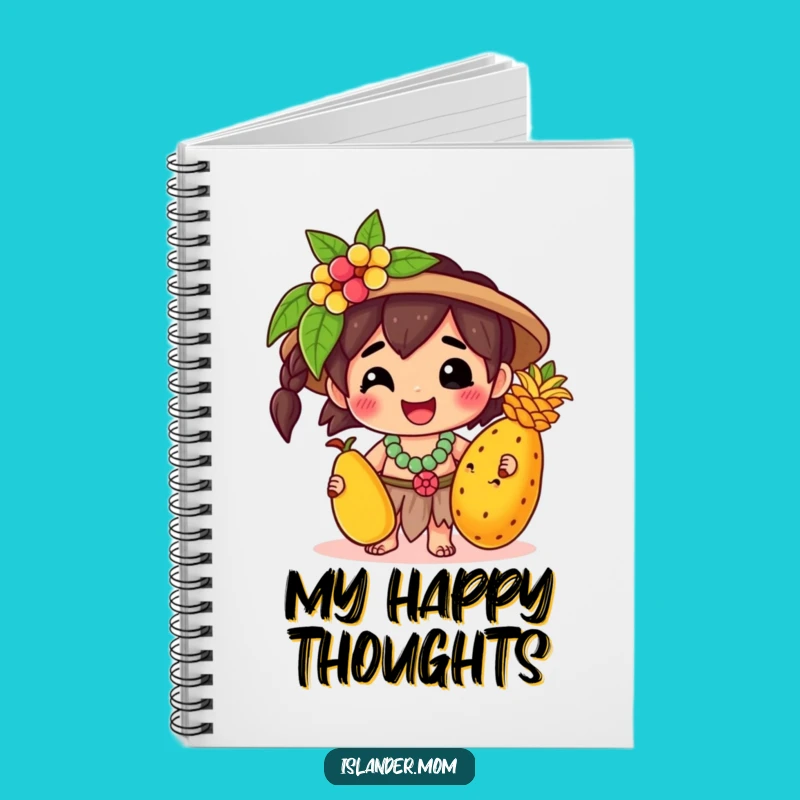 Funny Kawaii Islander Fruit Notebook: Jot Down Happy Thoughts & Ideas