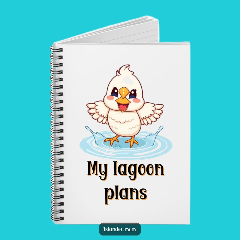 Funny Mama Bird Notebook: Lagoon Splashes and Joyful Notes