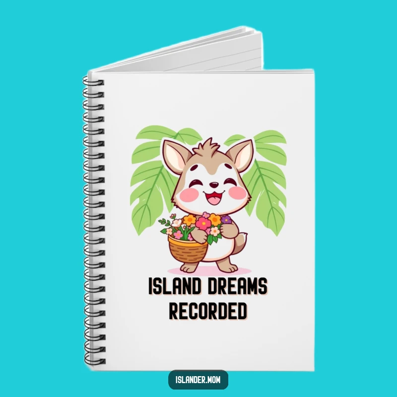 Funny Islander Animal Notebook: Tropical Notes with Flower Basket, Great Humorous Gift