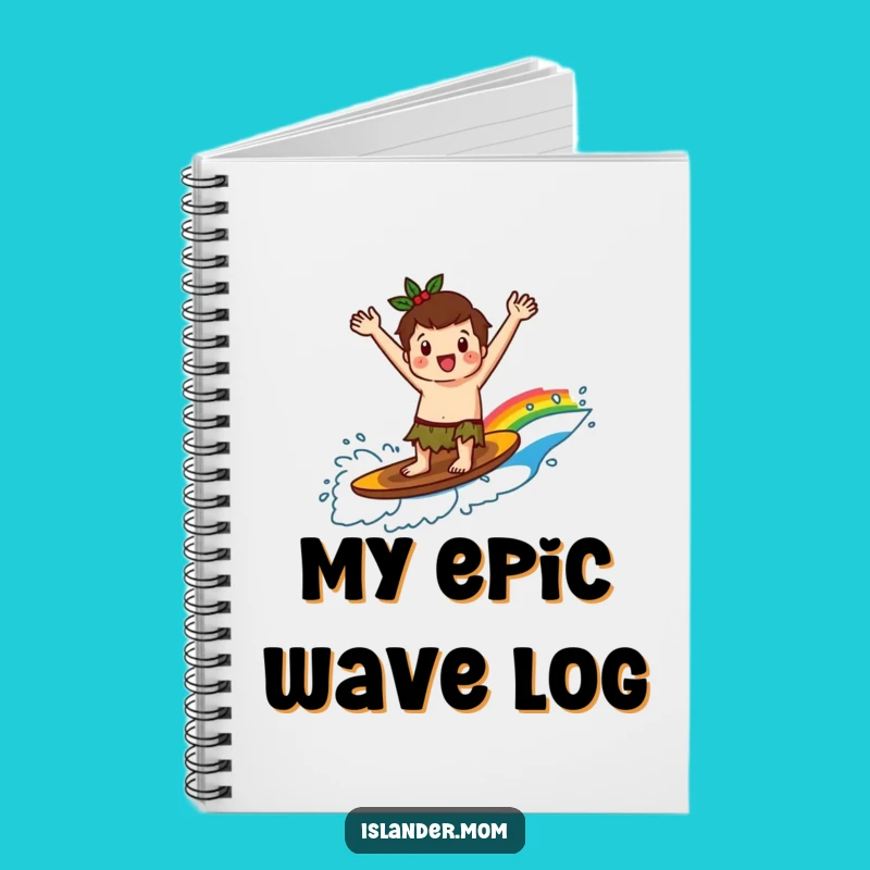 Funny Rainbow Wave Islander Notebook - Inspirational Journal for Dreamers