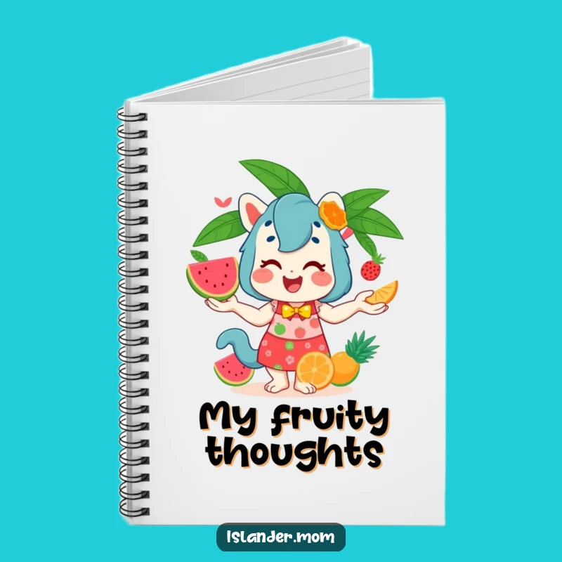 Funny Islander Mom Animal Juggling Fruits Notebook - Jot Down Your Ideas!