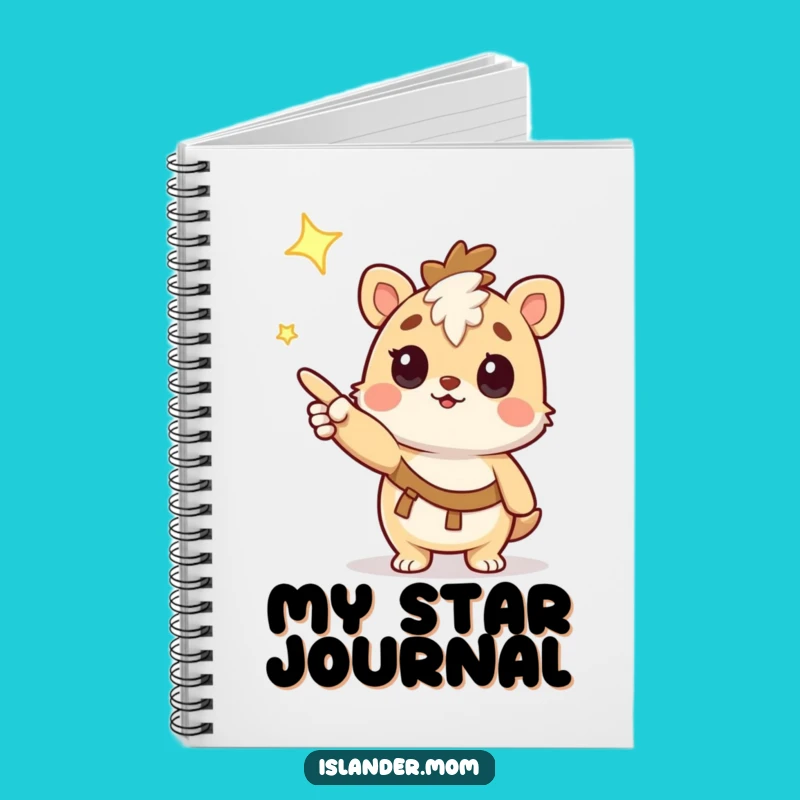 Funny Curious Islander Animal Star Notebook: Jot Down Dreams & Funny Thoughts