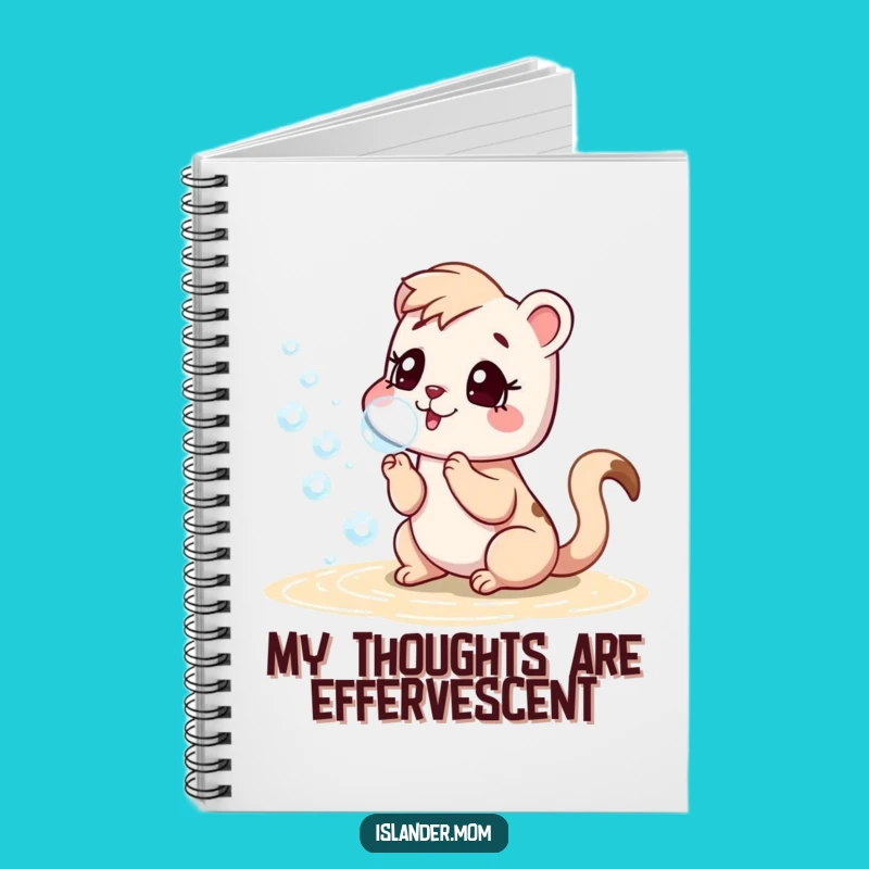 Funny Islander Mom Animal Notebook: Beach Bubbles, Playful Journal