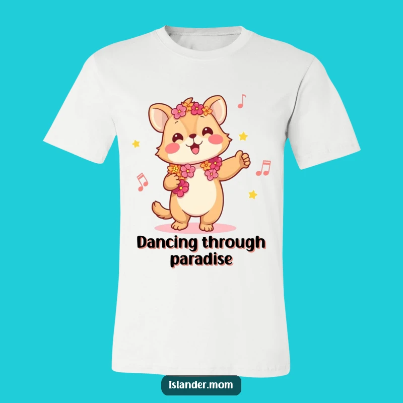 Funny Kawaii Music Animal T-Shirt - Hilarious Tropical Tee for Happy Dancers