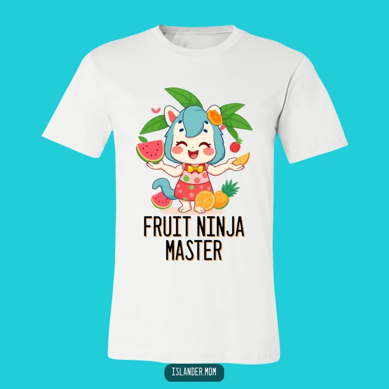 Funny Islander Mom Animal Fruit Juggling T-Shirt - A Hilarious Tropical Tee!