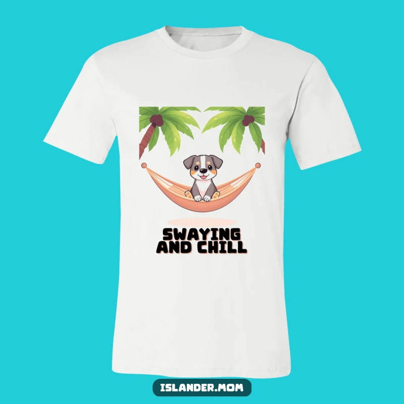 Funny Dog Vacation Mode Tee - Relaxed Hammock Canine Shirt