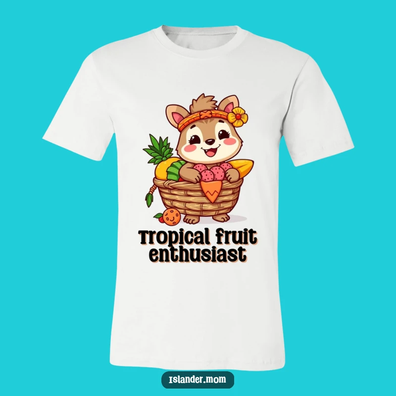 Funny Islander Animal T-Shirt: Tropical Fruit Basket Delight, Ideal Hilarious Gift