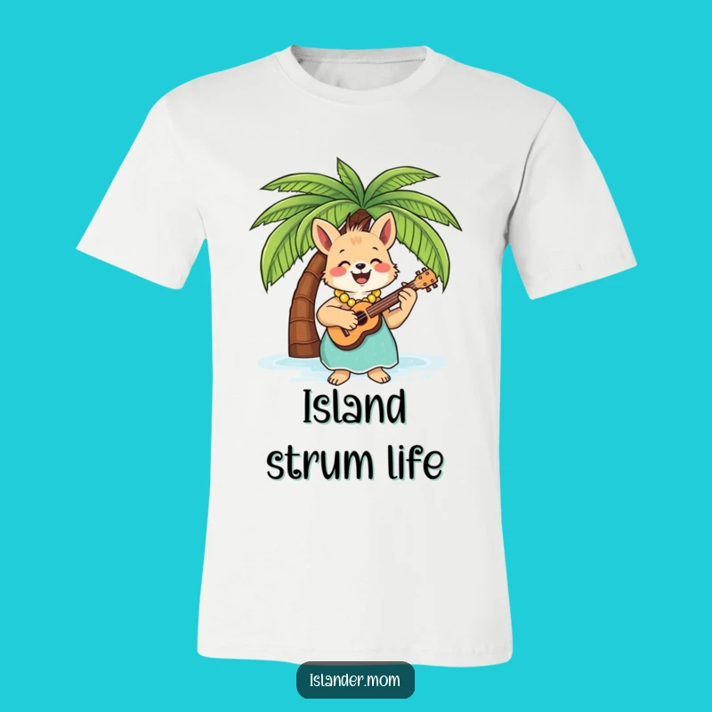 Funny Islander Mom Animal Ukulele T-Shirt - Tropical Music Vibes!