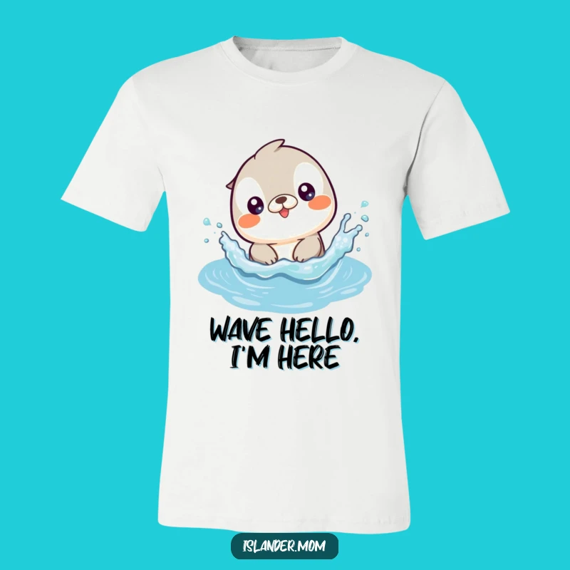 Funny Kawaii Islander Animal Splashing T-Shirt: Adorable Humorous Beach Wear Gift!