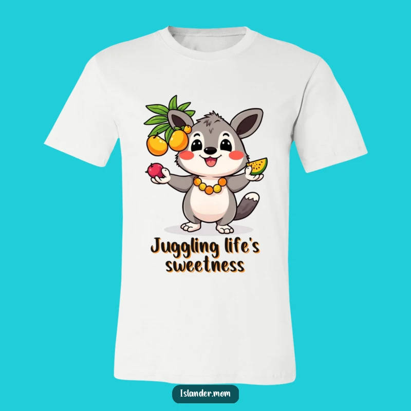 Funny Kawaii Juggling Animal T-Shirt - Hilarious Tropical Tee for Sunny Days