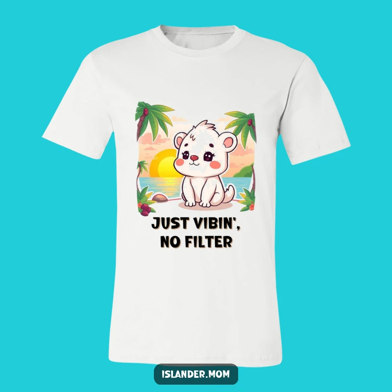 Funny Contented Islander Animal Sunset T-Shirt, The Ultimate Relaxed Tee