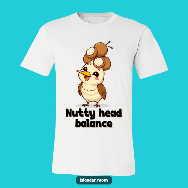 Funny Mama Bird Coconut Head T-Shirt: Tropical Balance and Giggles
