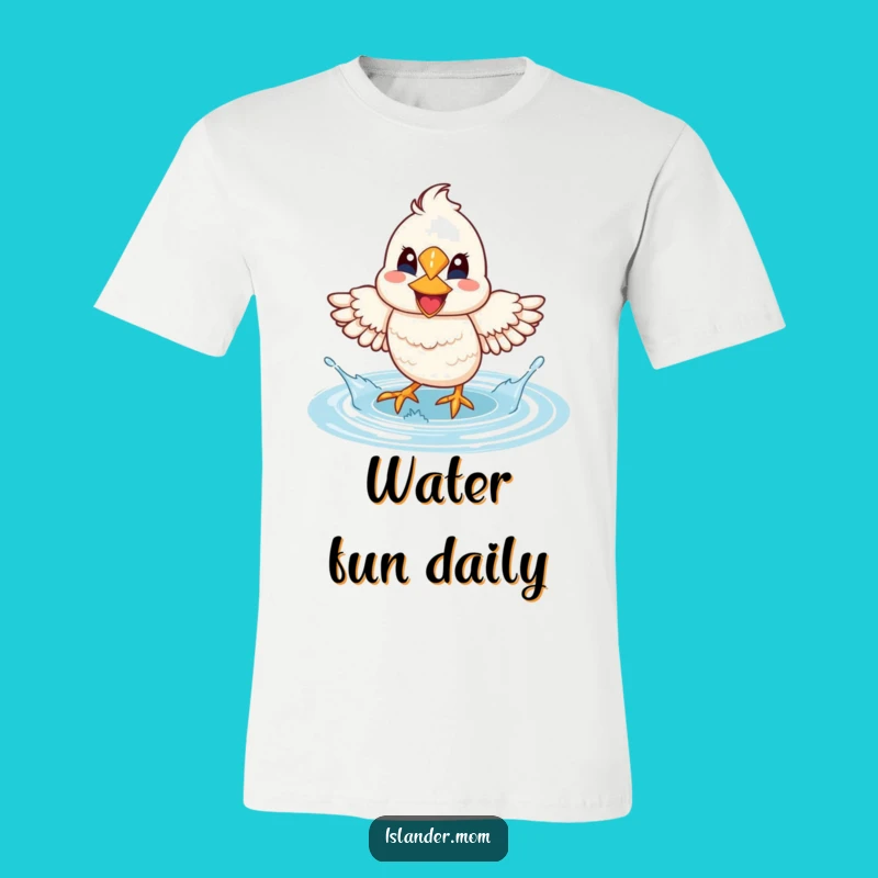 Funny Mama Bird Lagoon Splash T-Shirt: Joyful Water Play for Bird Lovers