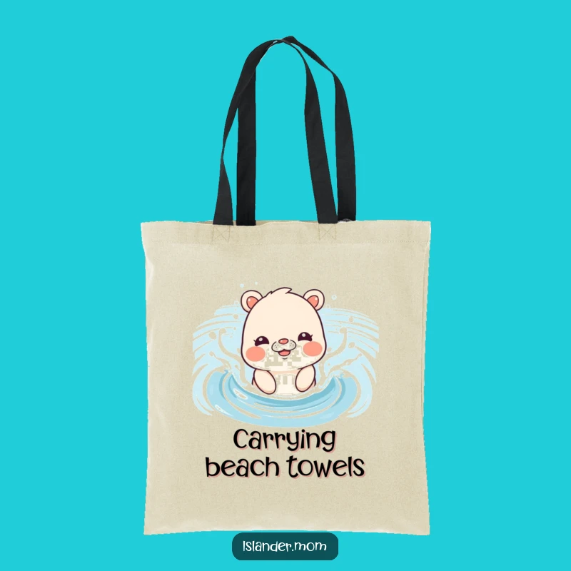 Funny Splash Islander Mom Animal Tote Bag - Your Beach Day Essential!