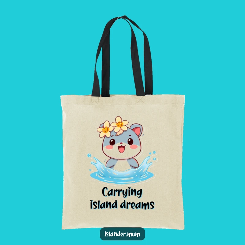 Funny Cheerful Islander Animal Tote Bag: Carry Your Paradise!