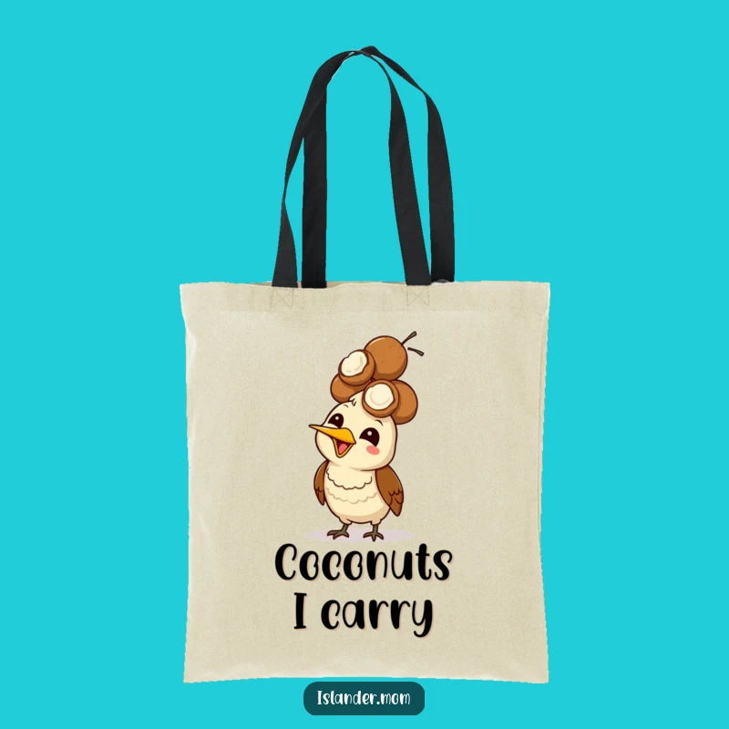 Funny Mama Bird Coconut Head Tote Bag: Carry Your Tropical Humor